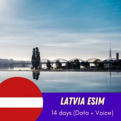 Latvia eSIM 14 Days (Data and Voice)